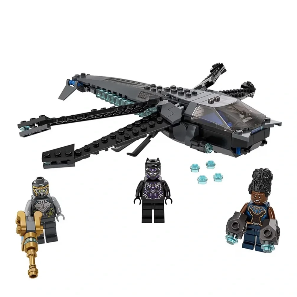 LEGO Marvel Black Panther Dragon Flyer. Final Battle Scene from Avengers